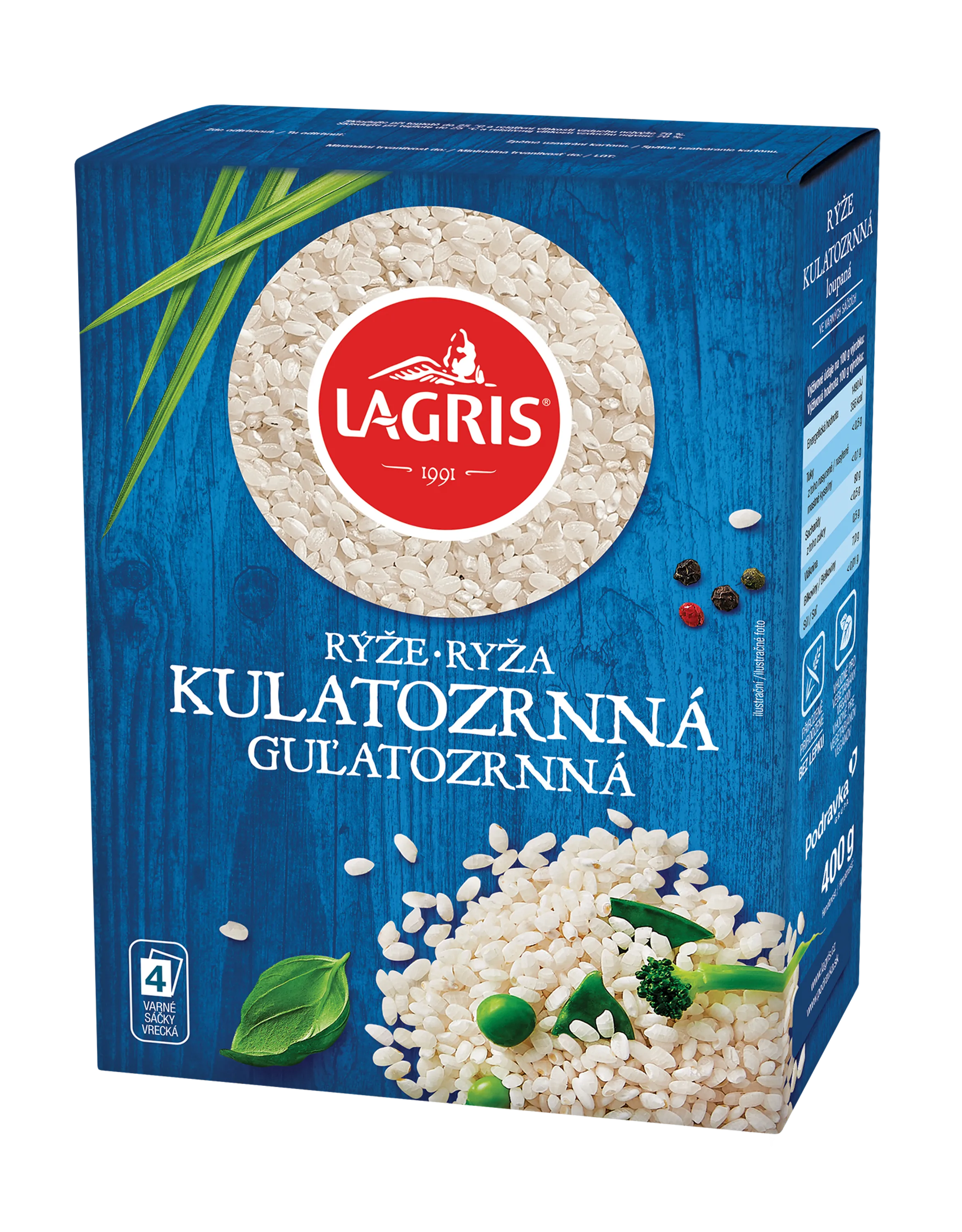 Kulatozrnná rýže varné sáčky