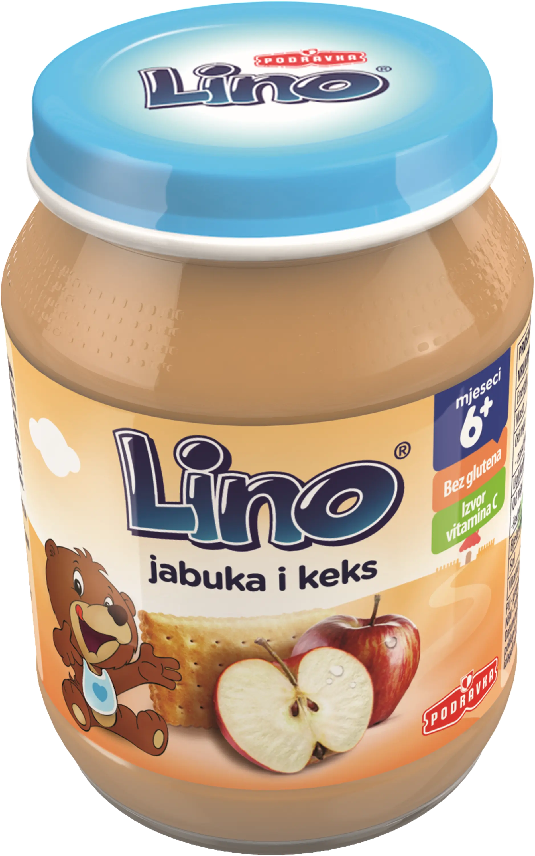 Lino kašica jabolko in keks