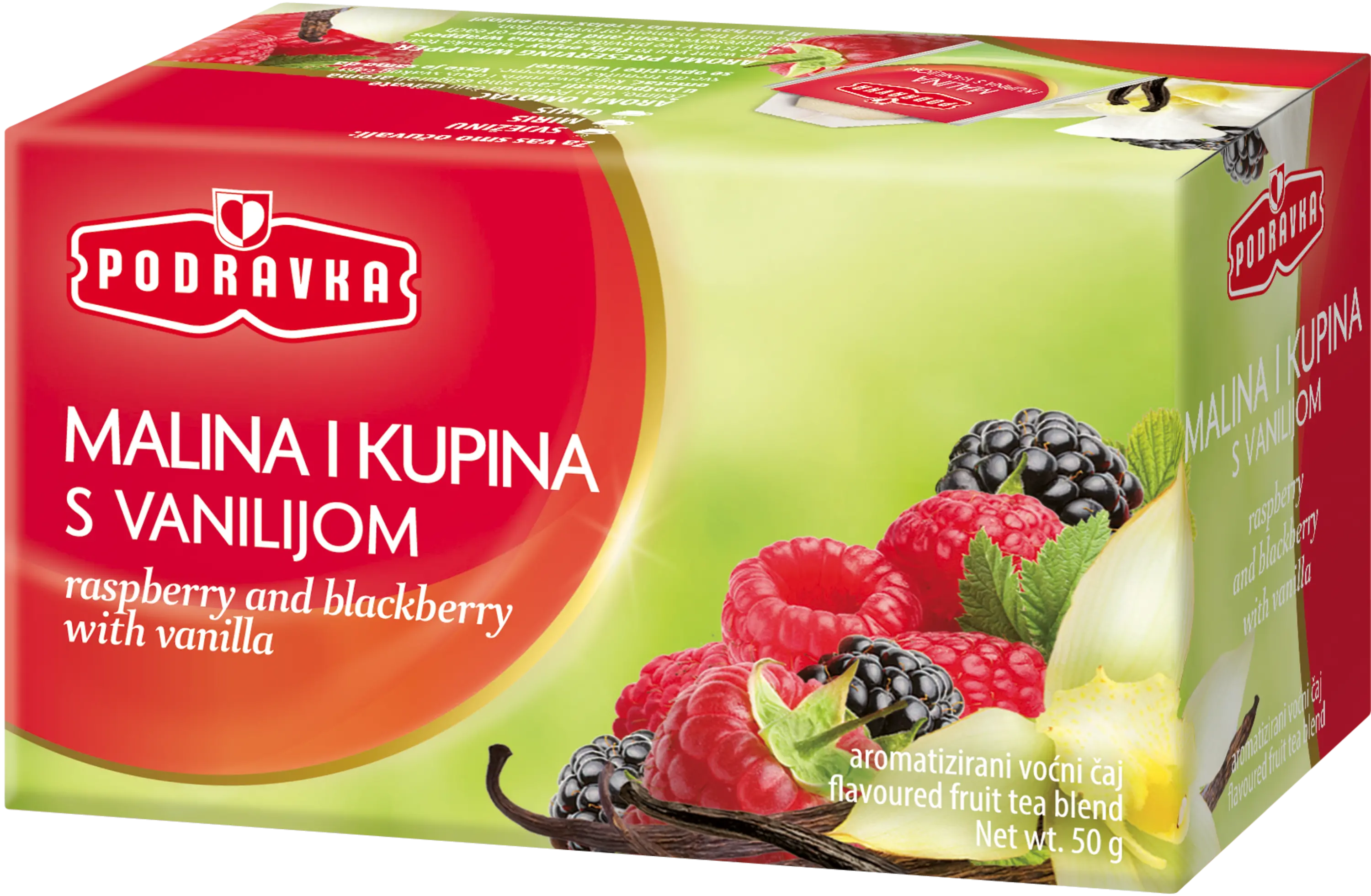 Raspberry and blackberry with vanilla
