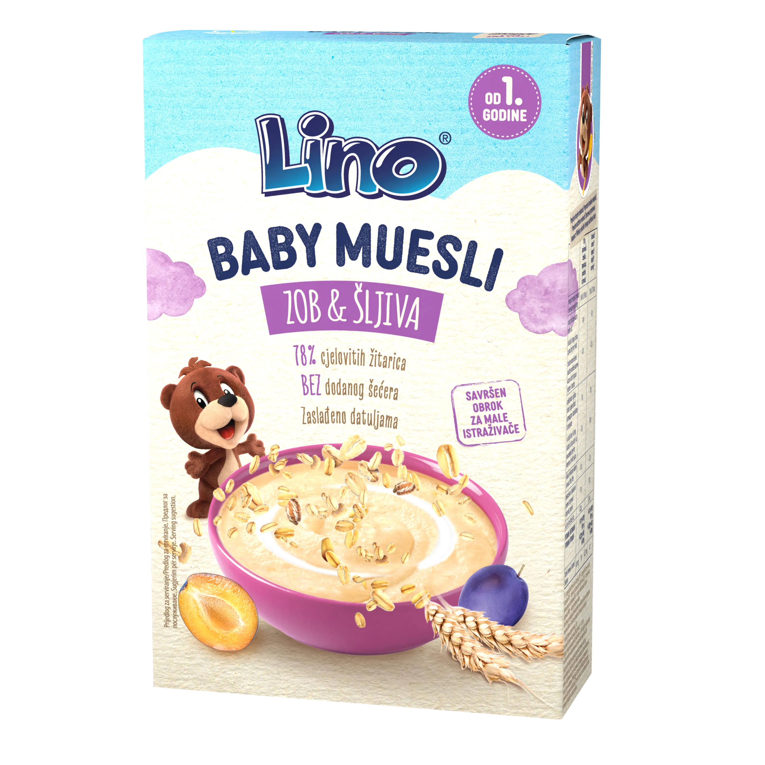 Lino Baby Muesli Oves & Sliva
