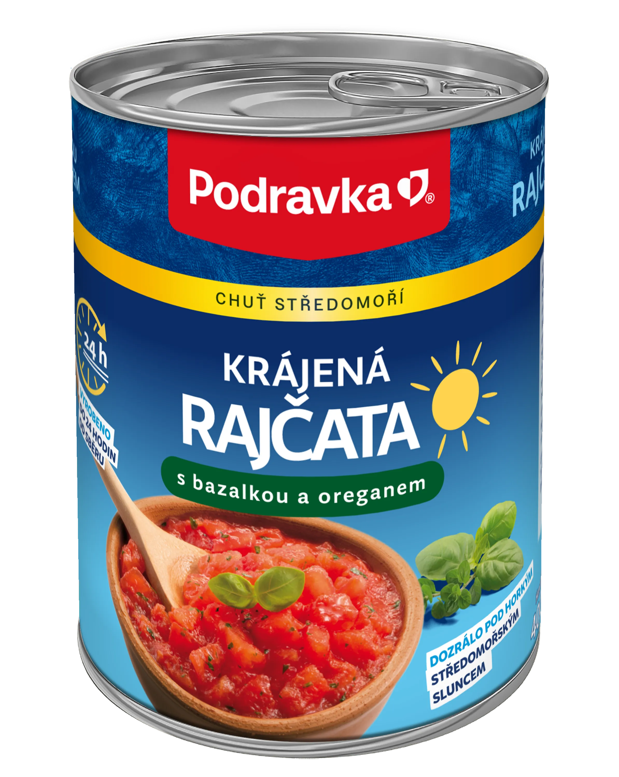 Krájená rajčata s bazalkou a oreganem