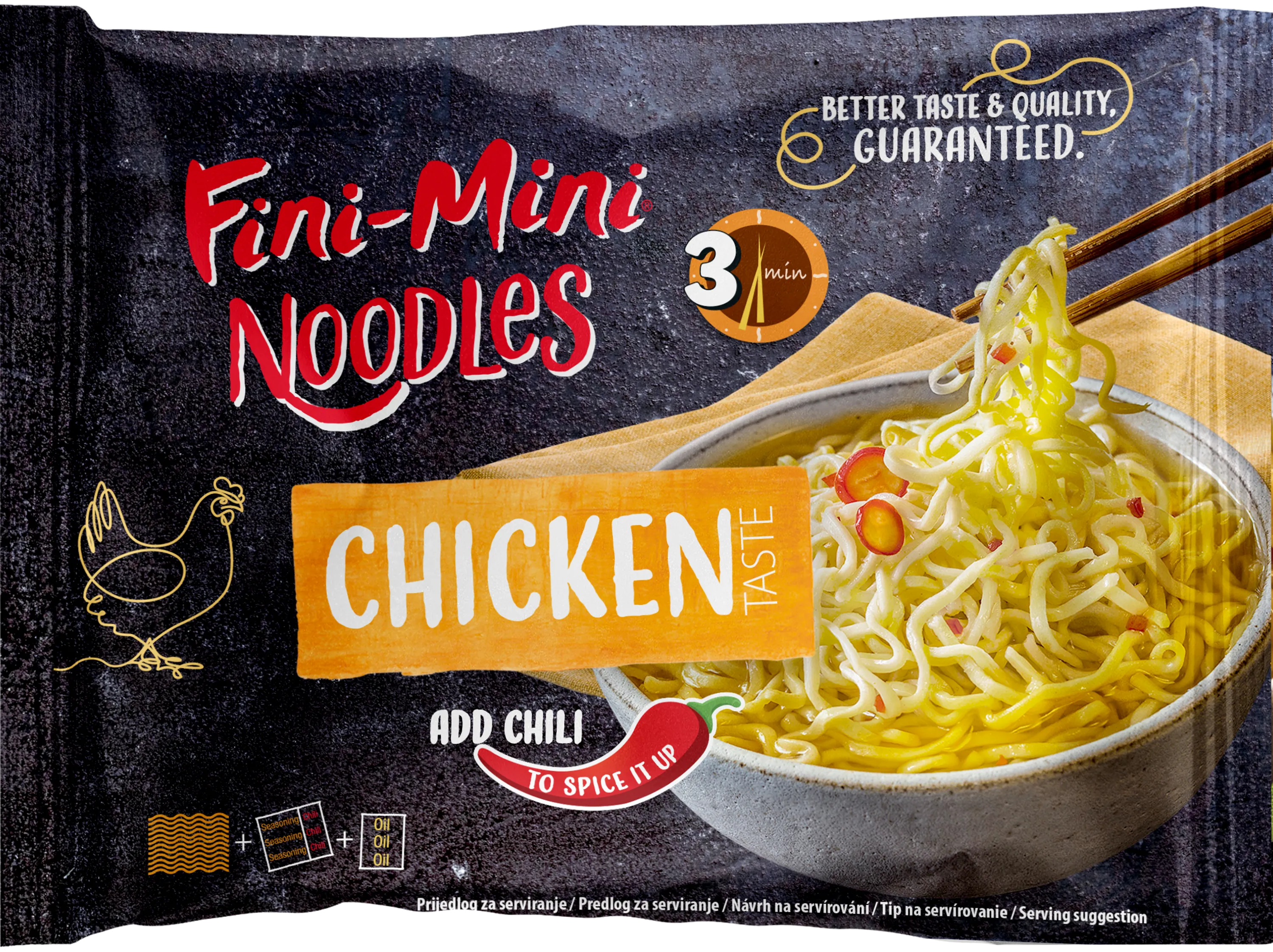 Fini mini kokošji instant rezanci