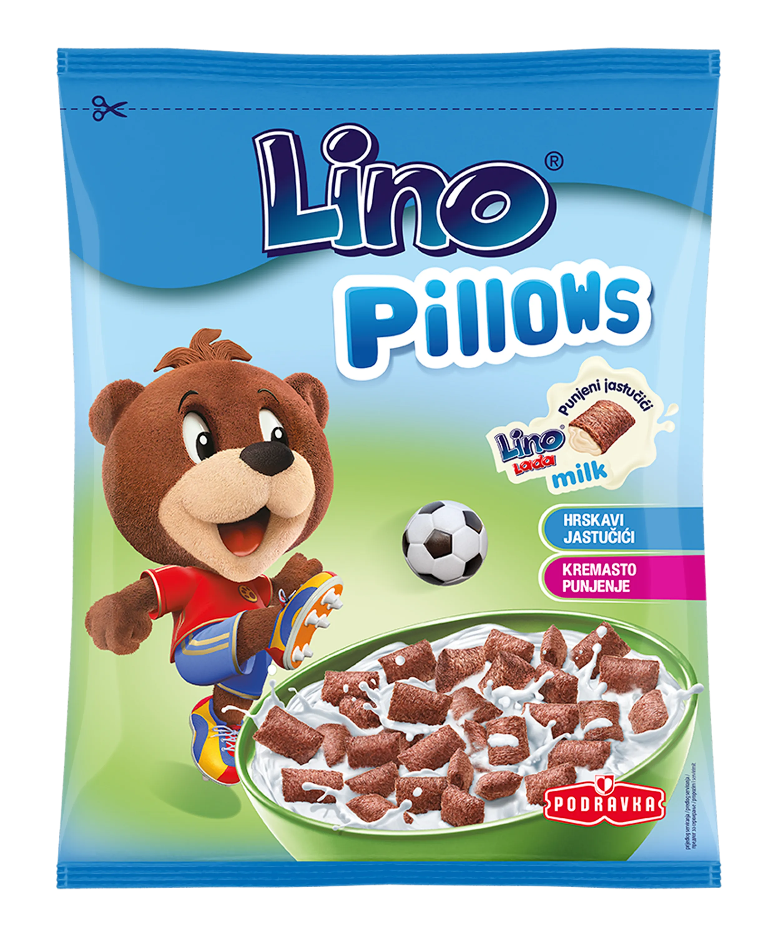 Lino Pillows - Pernițe umplute cu cremă tartinabilă Lino Lada lapte