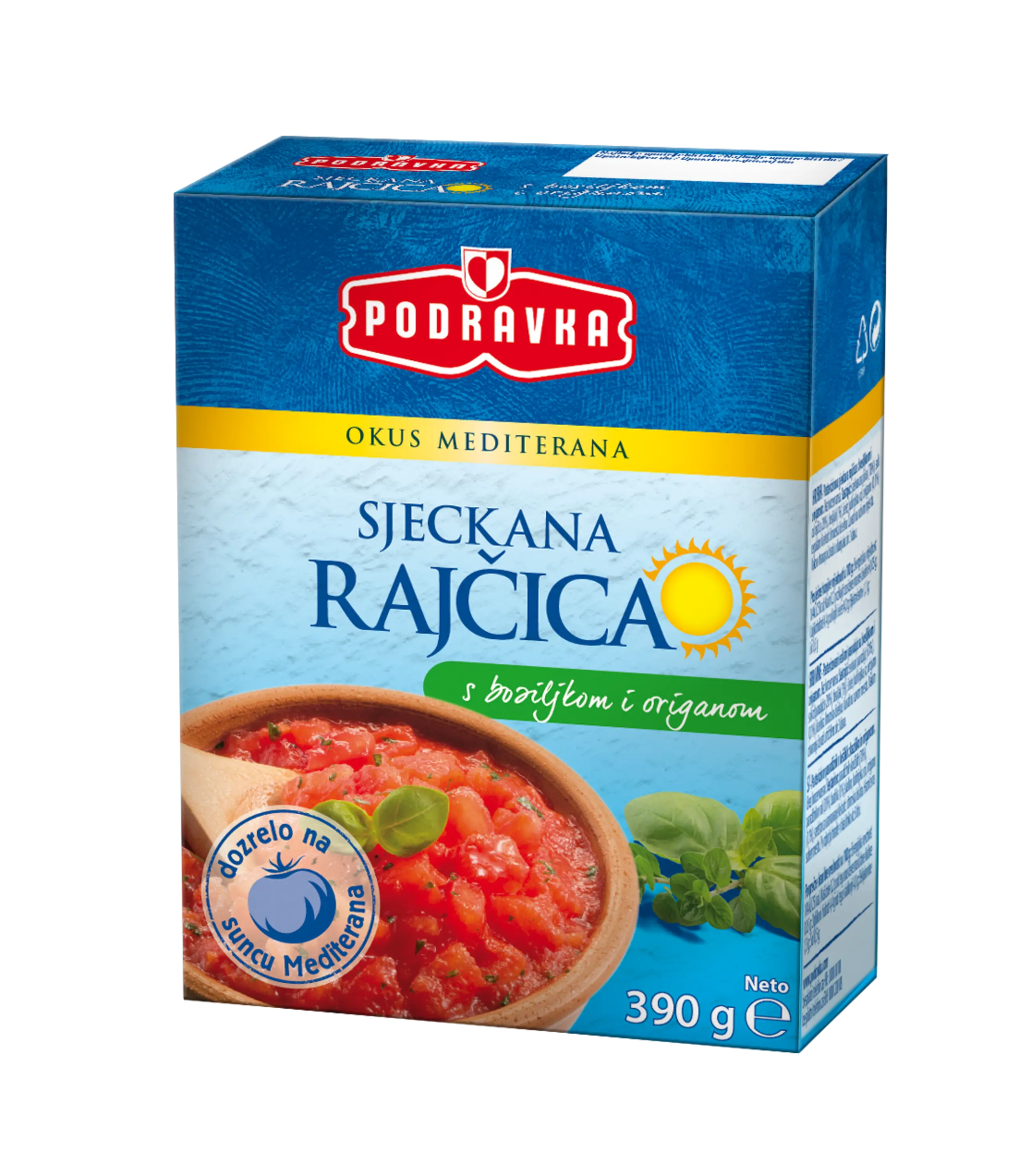 Chopped tomato with basil and oregano