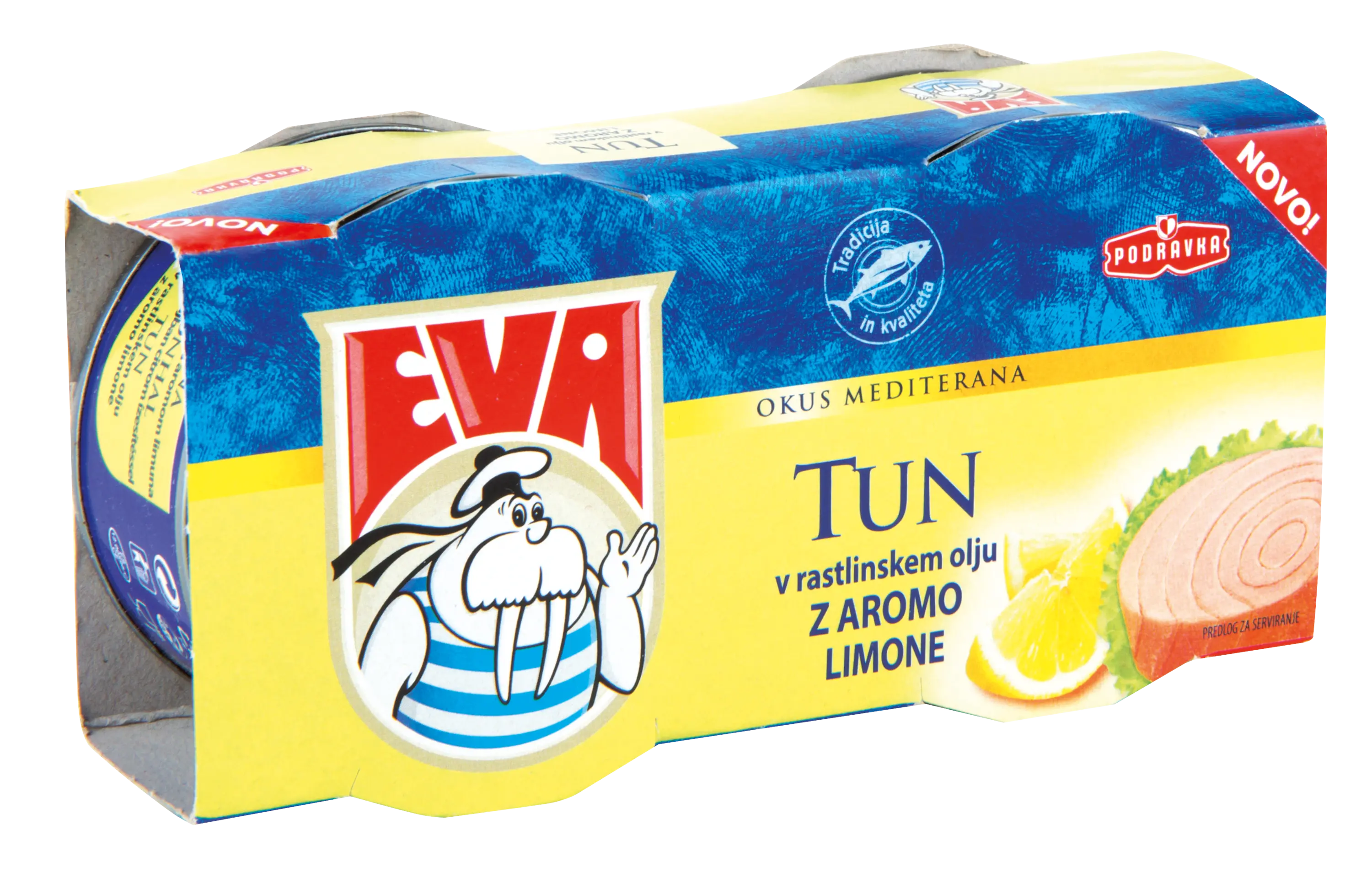 Tun koščki v rastlinskem olju z aromo limone