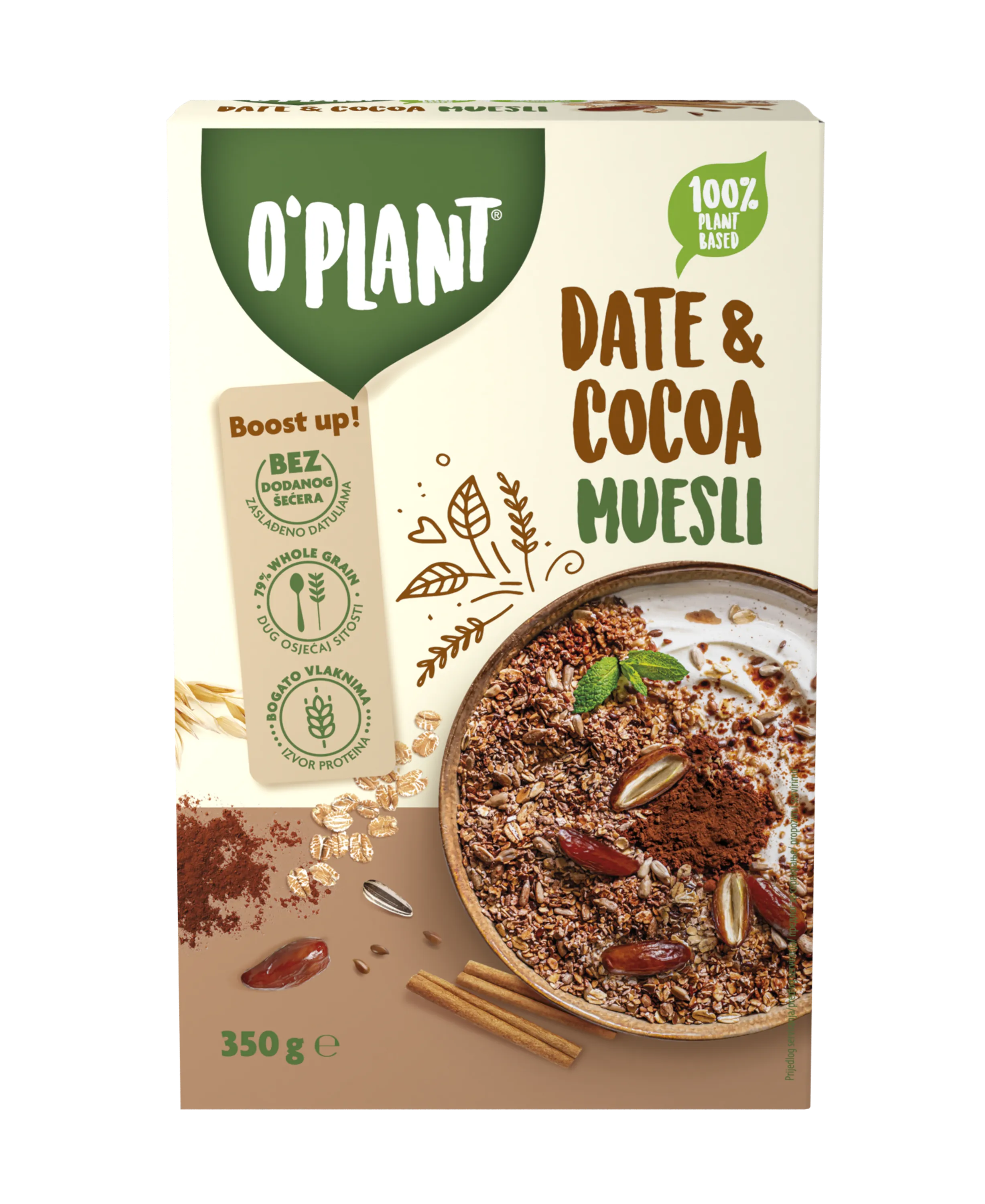 O`Plant Musli cu cacao & curmale