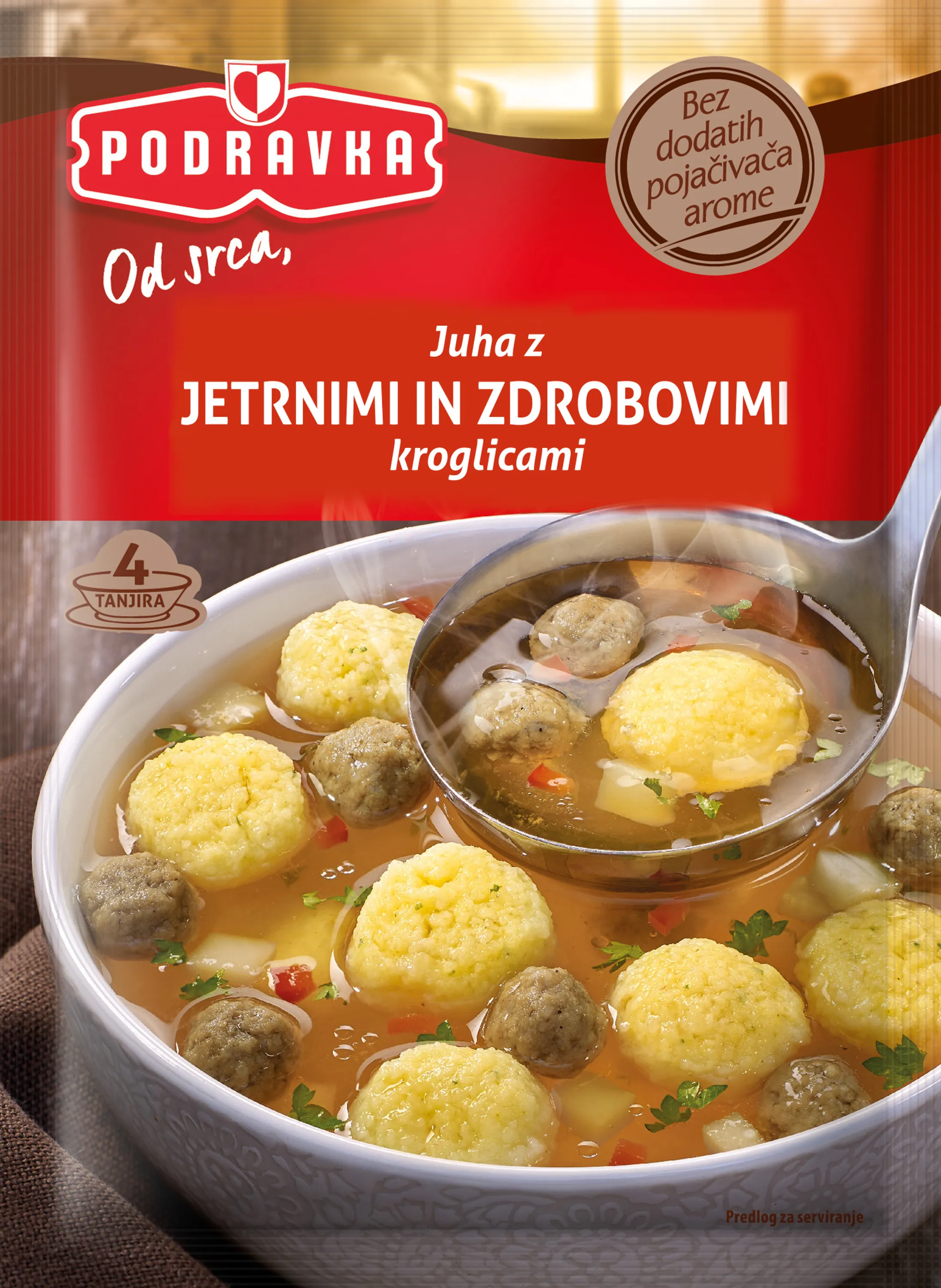Juha z jetrnimi in zdrobovimi kroglicami