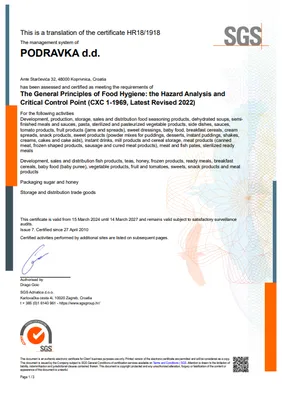 HACCP Podravka d.d.