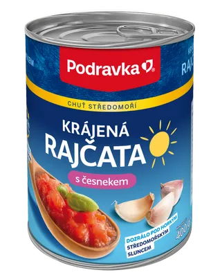 Krájená rajčata s česnekem