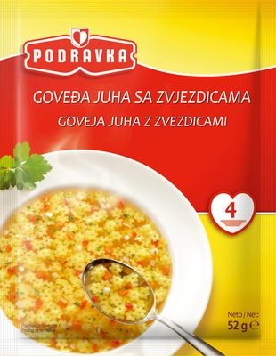 Beef soup with stars
