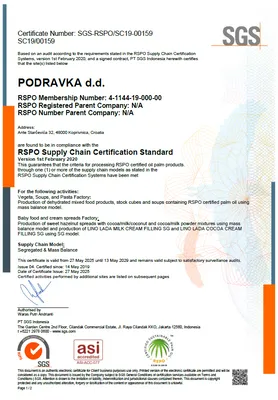 RSPO Podravka d.d.