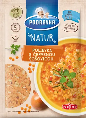 Podravka NATUR polievka s červenou šošovicou