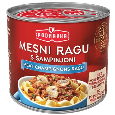 Mesni ragu s šampinjoni