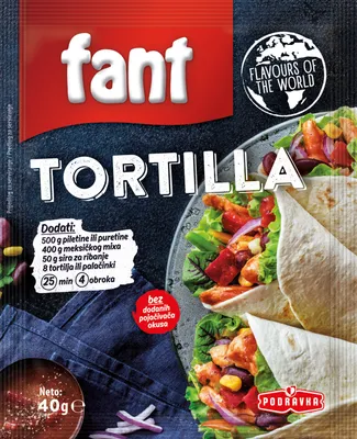 Fant seasoning mix for tortilla
