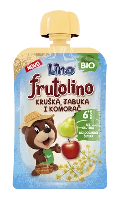 Frutolino BIO hruška, jabolko in komarček