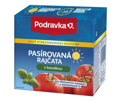 Pasírovaná rajčata s bazalkou