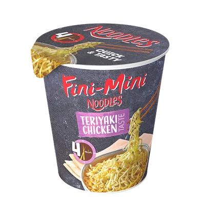 Noodles v lončkih  - Teriyaki piščanec