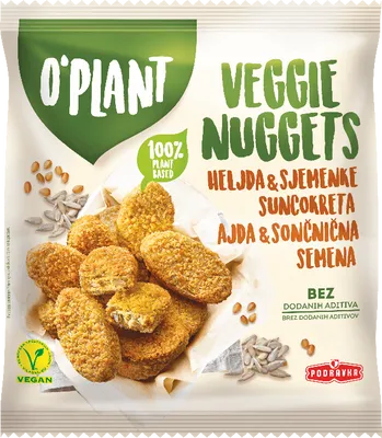 O`PLANT VEGGIE NUGGETS AJDA IN SONČNIČNA SEMENA