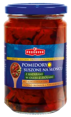 Pomidory suszone z kaparami w oleju z ziołami Podravka