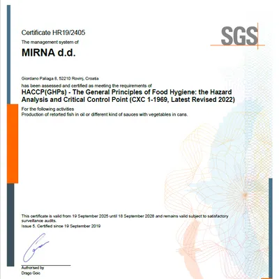 HACCP Mirna d.d.