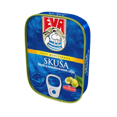 Mackerel fillets in olive oil