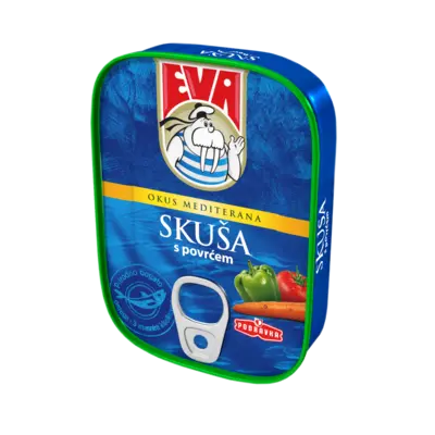 Skuša z zelenjavo v omaki