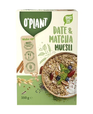 O`Plant Musli cu matcha & curmale