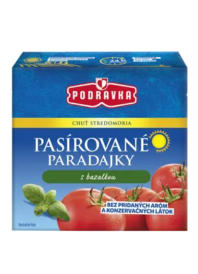 Pasírované paradajky s bazalkou