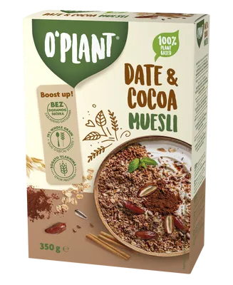 O`plant muesli z datlji in kakavom