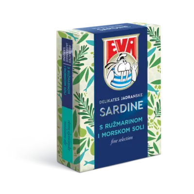 Delikates jadranske sardine z rožmarinom in morsko soljo