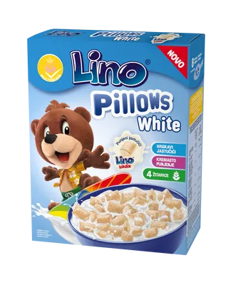 Lino Pillows - Pernițe albe umplute cu cremă tartinabilă Lino Lada lapte