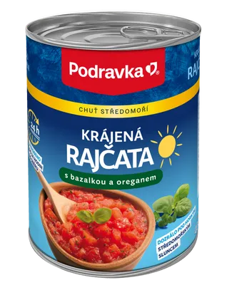 Krájená rajčata s bazalkou a oreganem