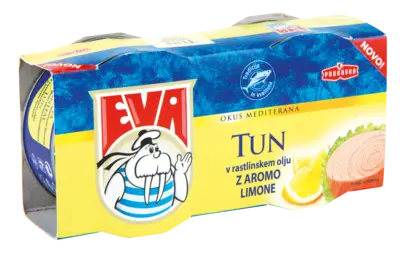 Tun koščki v rastlinskem olju z aromo limone