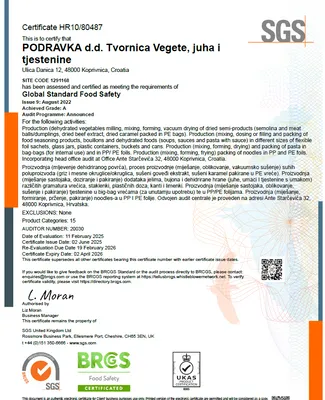 IFS Podravka d.d. Vegeta, Soups and Pasta Factory