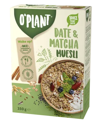 O`plant muesli z datlji in matcho