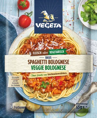 Vegeta basis zur spaghetti bolognese