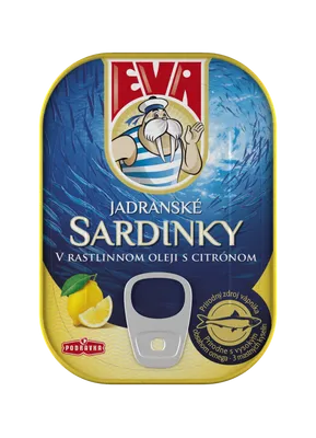 EVA Sardinky v rastlinnom oleji s citrónom