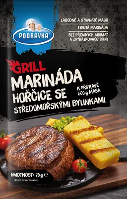Grill marináda hořčice se středomořskými bylinkami