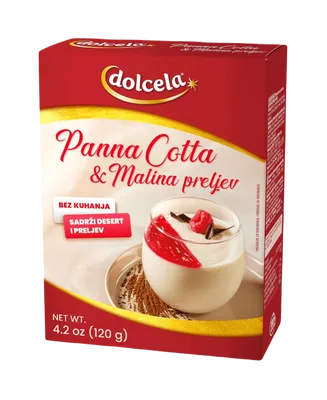 Panna cotta z malinovim prelivom