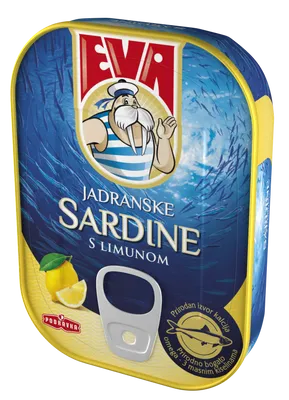 Sardines in vegetable oil with lemon