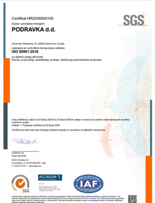 ISO 50001 Podravka d.d.