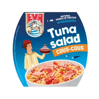 Tuniakový šalát s kuskusom