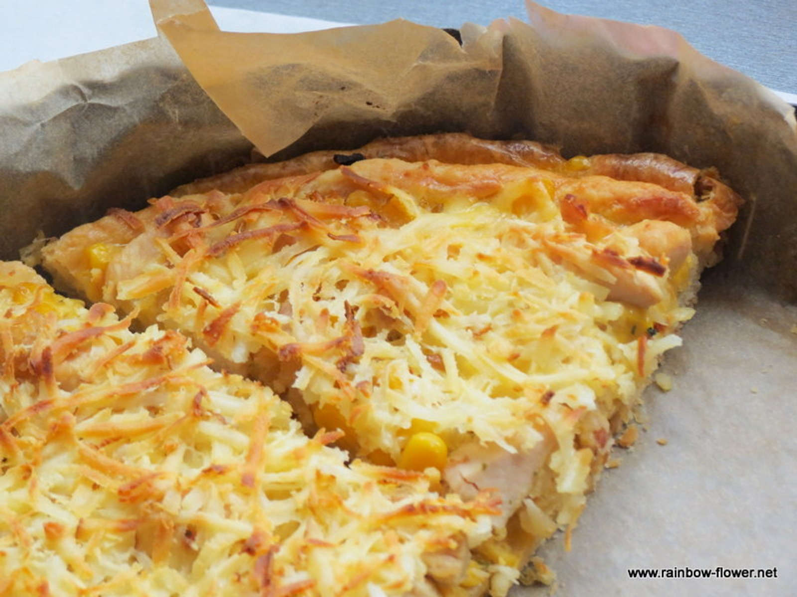 Quiche s piletinom i kukuruzom