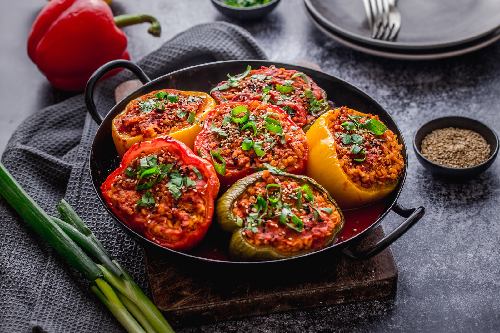 Veganske punjene paprike