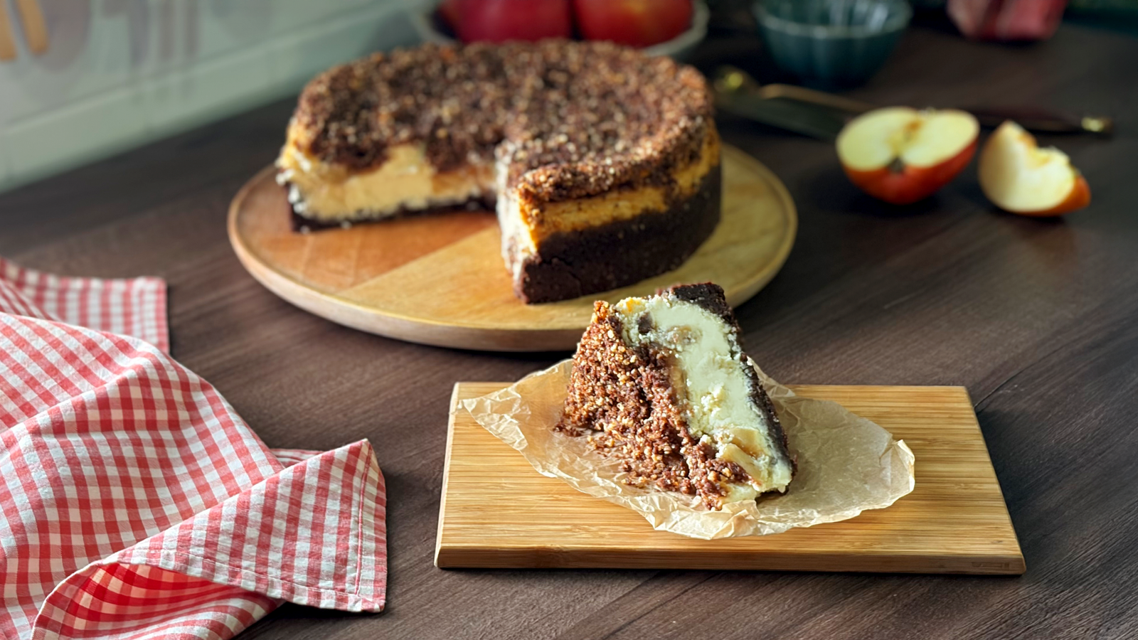 Crumble cheesecake s jabukama