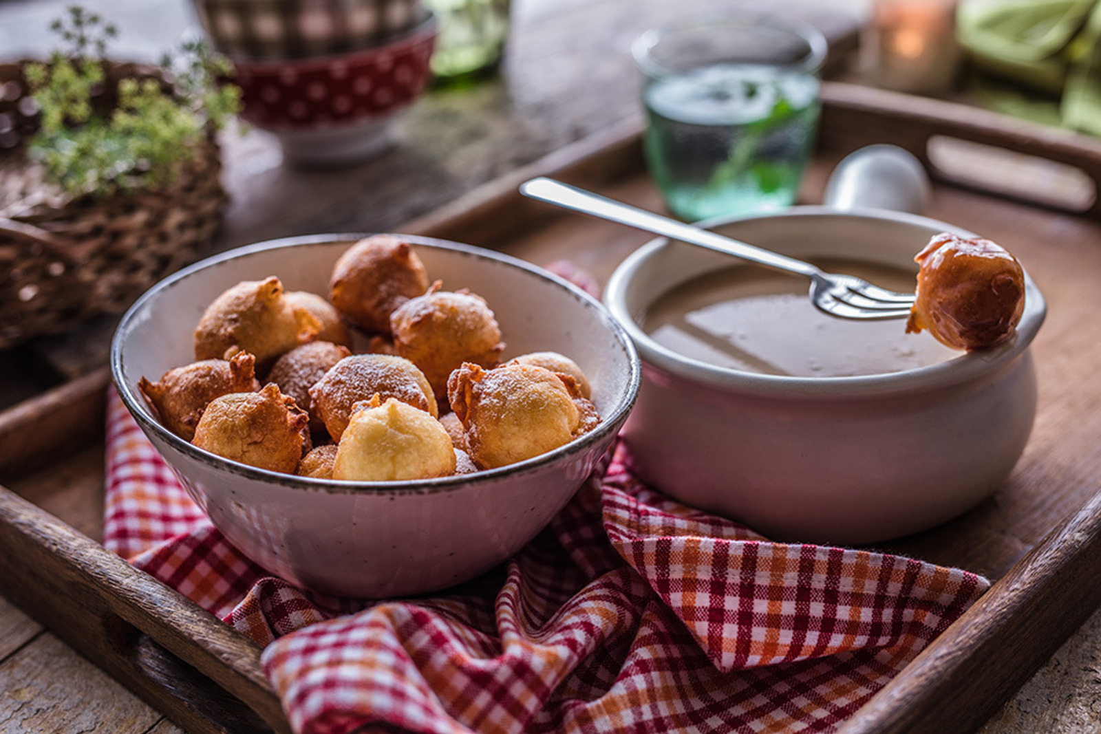 Fritule i fondue od Lino lade milk