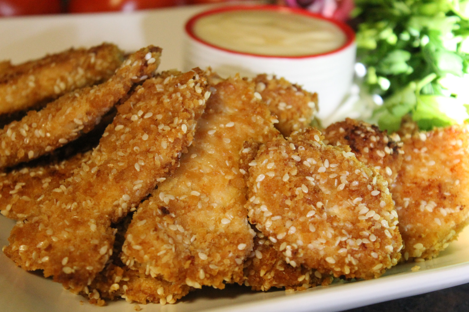 Sesame chicken tenders...