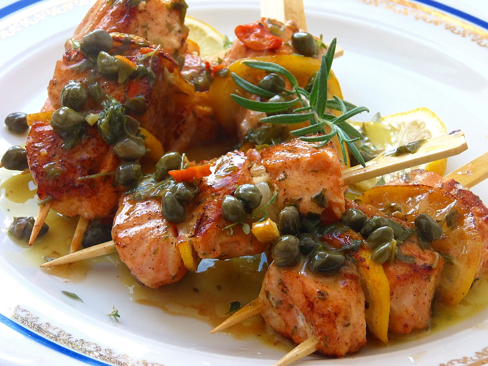 Brochettes saumon /francuski ražnjići od lososa