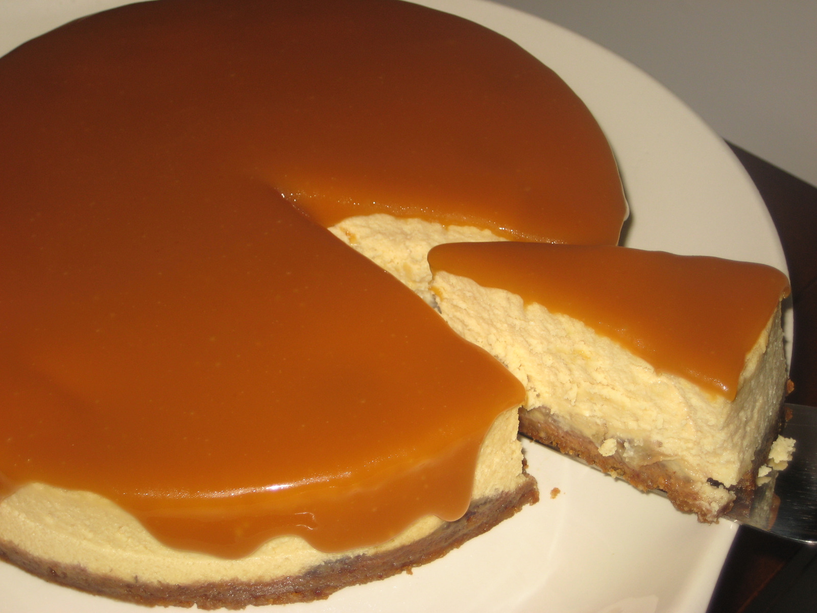 Karamel/banana cheesecake