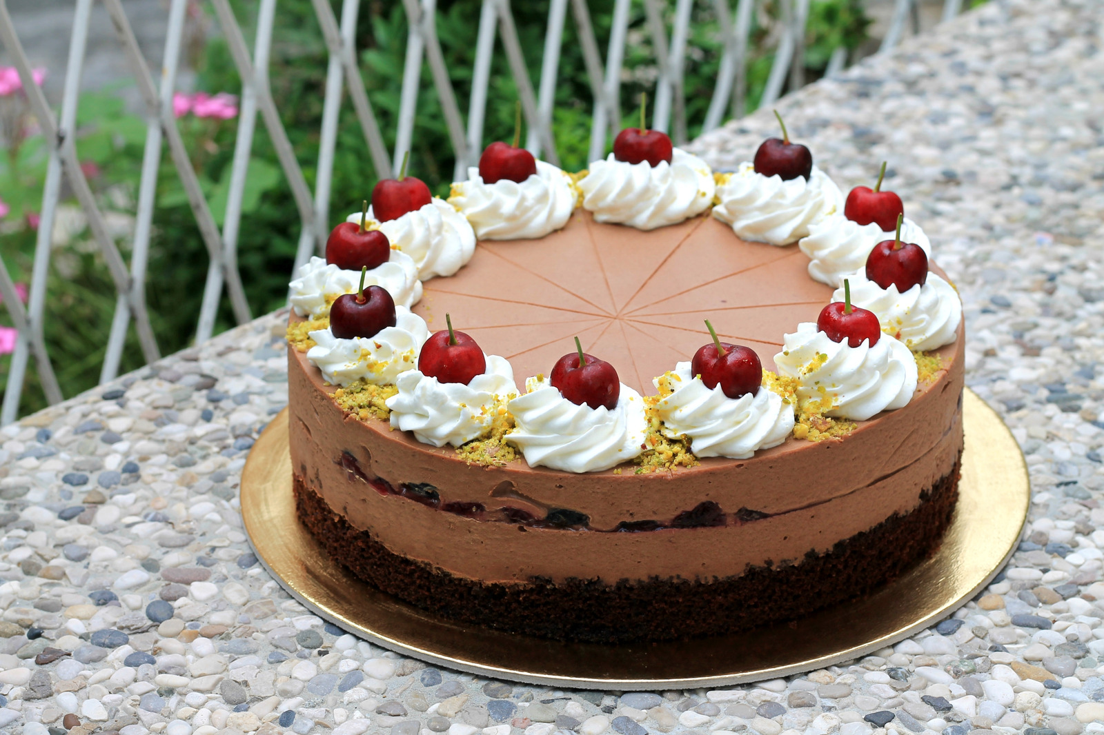 Čokoladna mousse torta s trešnjama